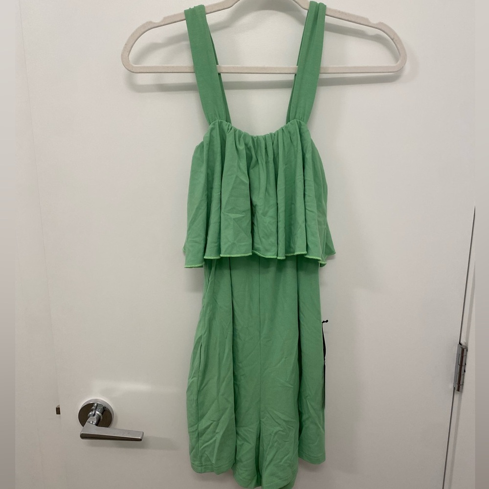 Smash n Tess Shorty Romper in Saje green, size small